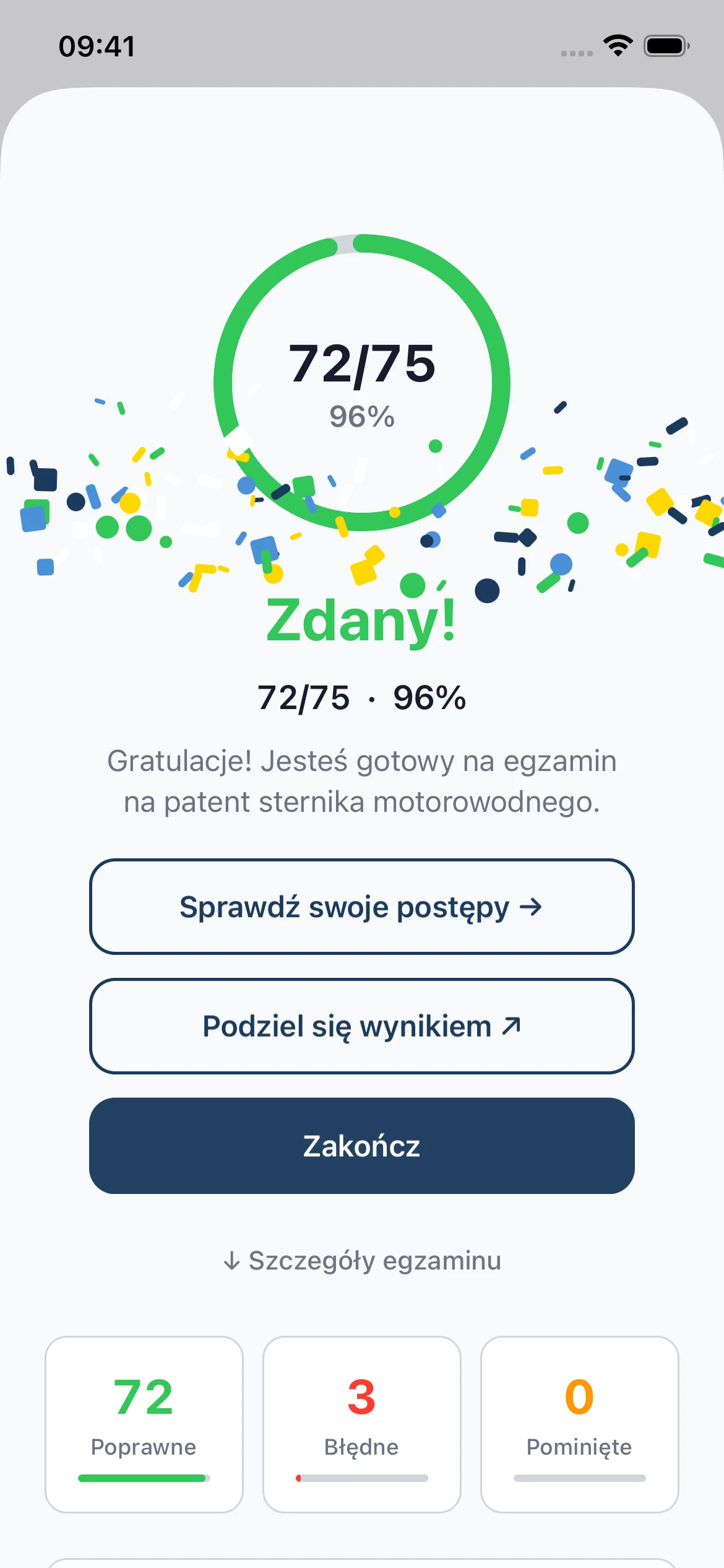 Ekran sukcesu egzaminu